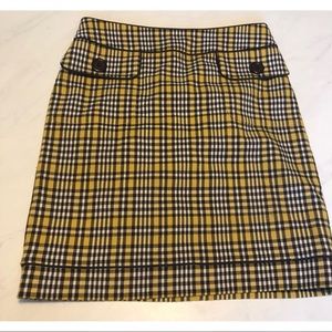 Clueless Yellow plaid pencil skirt